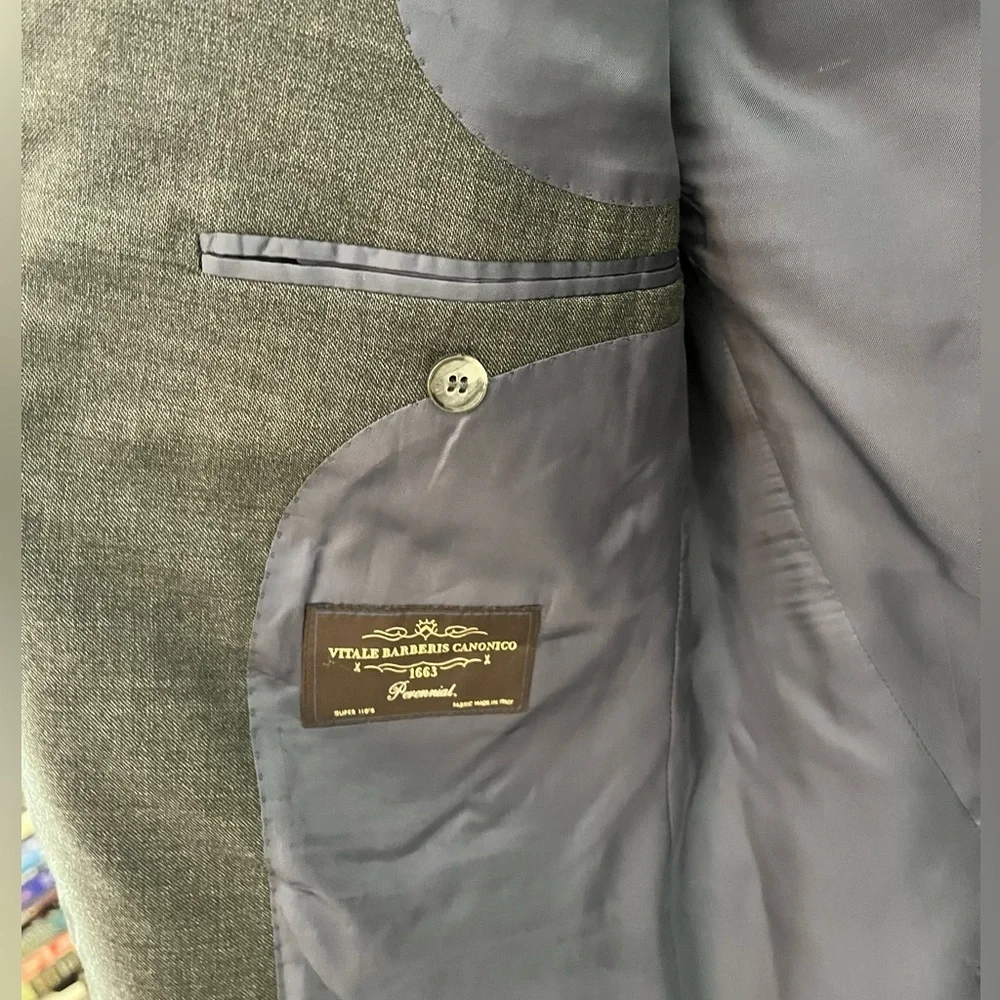 Suitsupply Men Wool Suit Jacket Grey Slate S110 Formal Business Work Size 38
